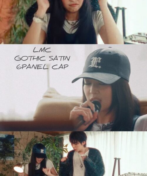 Alternative view of LMC GOTHIC SATIN 6PANEL CAP-7col