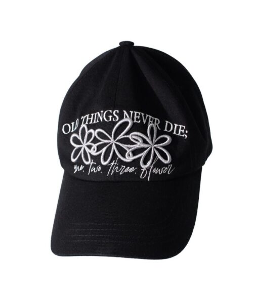 Alternative view of ONGO OLDTHINGS NEVER DIE THREE FLOWER KNOT CAP