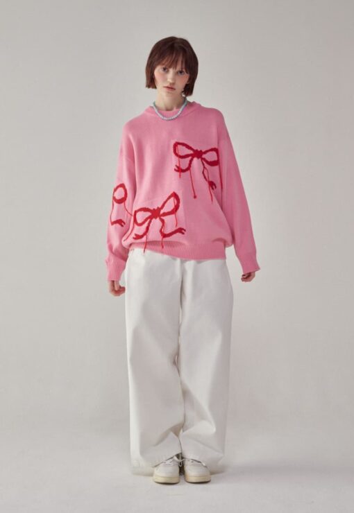 RONRON VINTAGE HEART RIBBON KNIT - Image 8