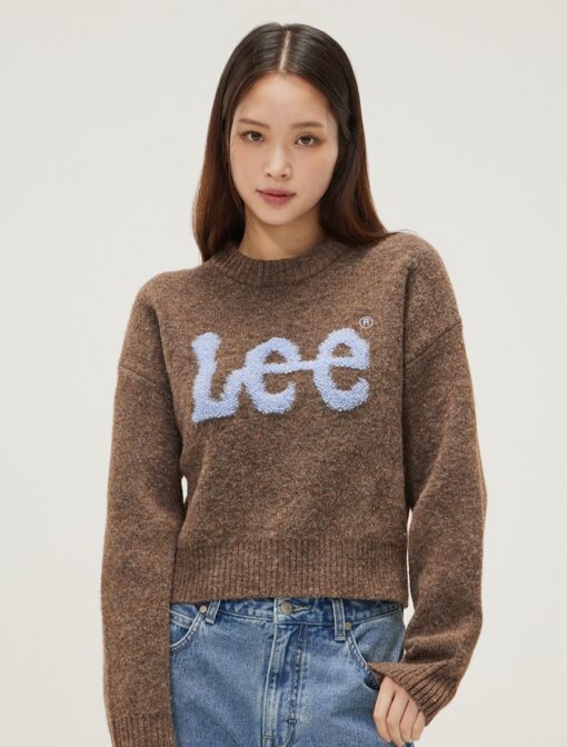 LEE BOUCLE BIG LOGO TWITCH LOGO KNIT-5col - Image 4