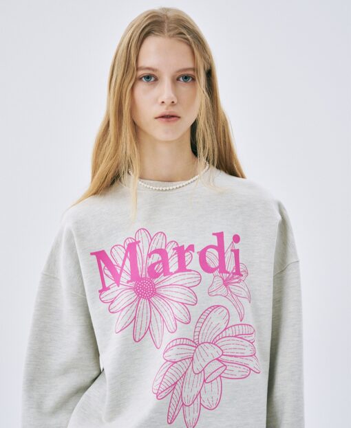 MARDI MERCREDI SWEATSHIRT TRIPLE FLOWER-8col - Image 5