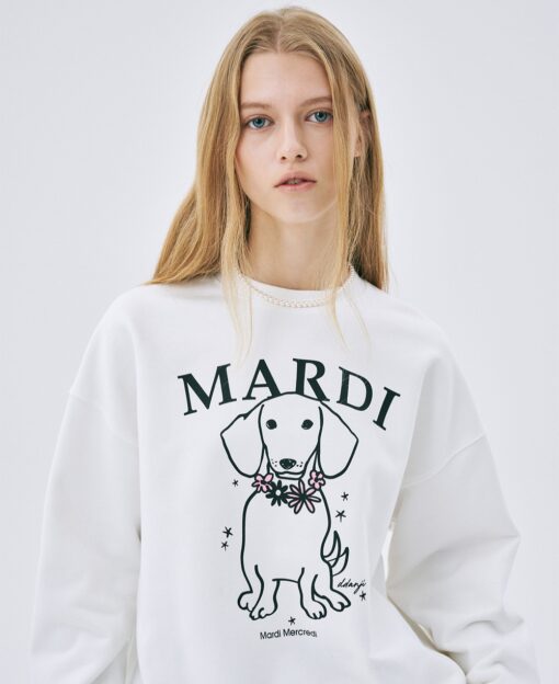 MARDI MERCREDI SWEATSHIRT SWING THE TAIL DDANJI FLOWER NECKLACE - Image 5