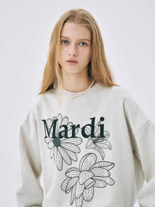 MARDI MERCREDI SWEATSHIRT TRIPLE FLOWER-8col - Image 6
