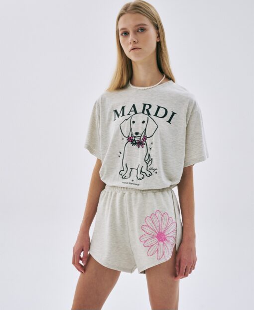 MARDI MERCREDI TSHIRT SWING THE TAIL DDANJI FLOWER NECKLACE-4col - Image 7