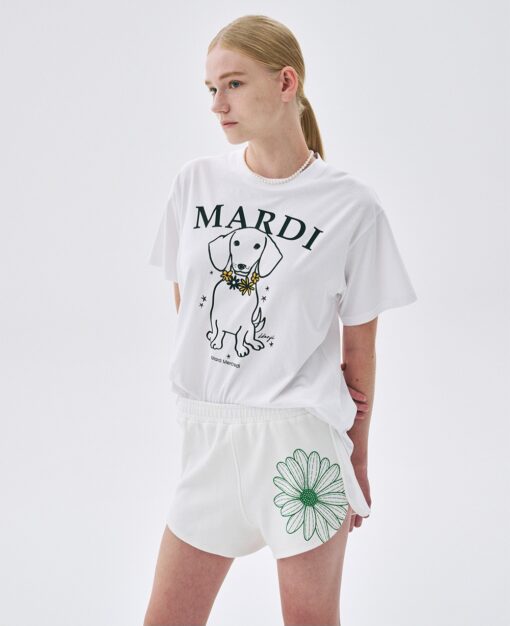 MARDI MERCREDI TSHIRT SWING THE TAIL DDANJI FLOWER NECKLACE-4col - Image 9