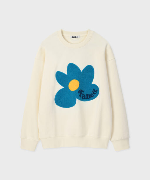 FALLETT BOUCLE FLOWER SWEATSHIRT-2col - Image 8