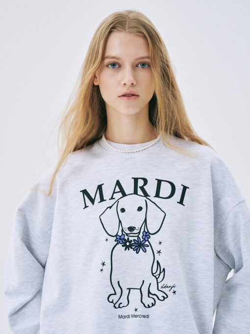 MARDI MERCREDI SWEATSHIRT SWING THE TAIL DDANJI FLOWER NECKLACE - Image 2