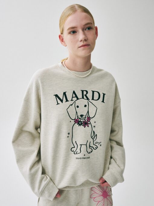 MARDI MERCREDI SWEATSHIRT SWING THE TAIL DDANJI FLOWER NECKLACE - Image 3