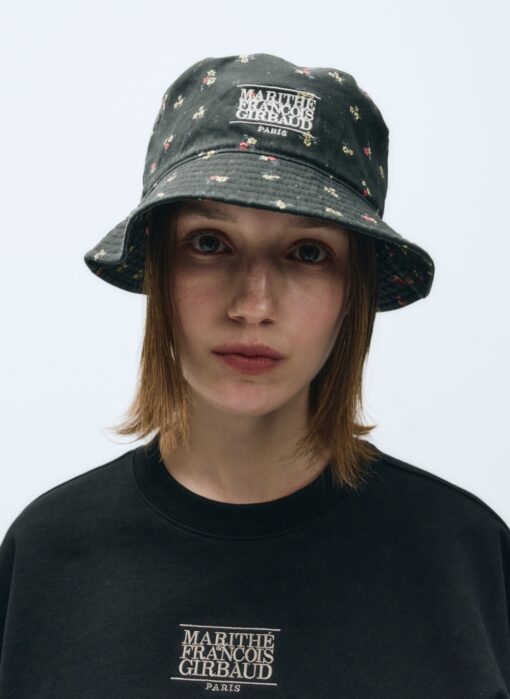 MARITHE FRANCOIS GIRBAUD CLASSIC LOGO PATTERN BUCKET HAT