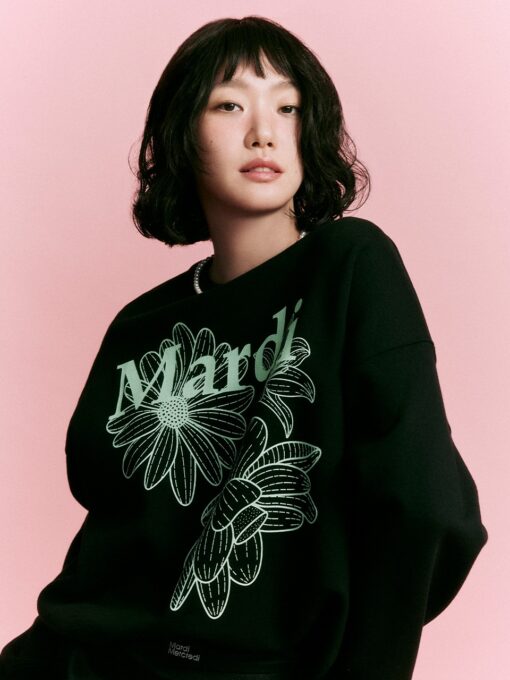 MARDI MERCREDI SWEATSHIRT TRIPLE FLOWER-8col - Image 3