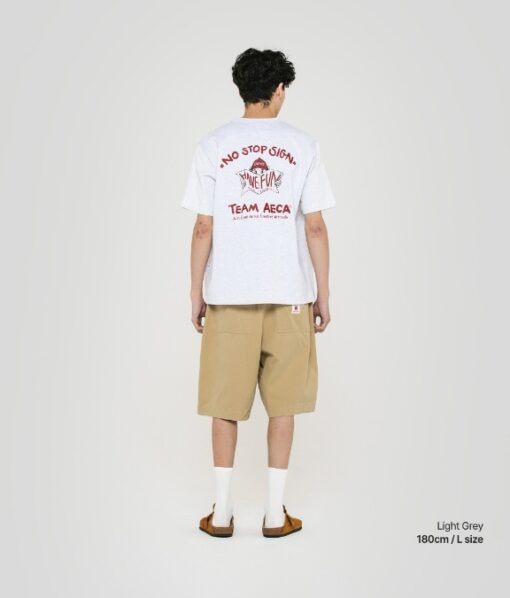 AECA TEAM WORK HALF SLEEVE-LIGHT GREY - Image 8