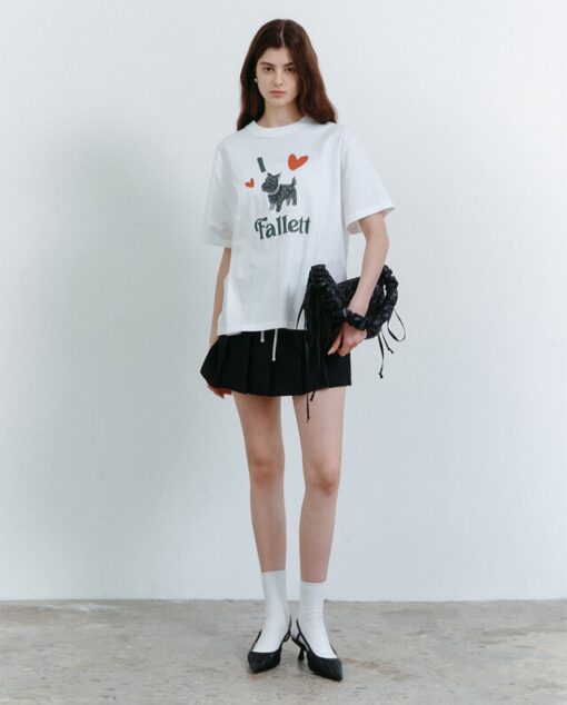 Fallett Puffy Drawing Over Fit Short Sleeve-3col - Image 5