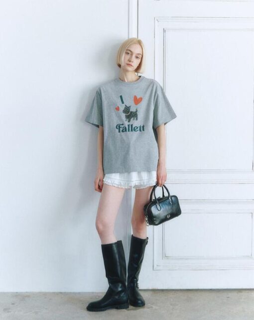 Fallett Puffy Drawing Over Fit Short Sleeve-3col - Image 8