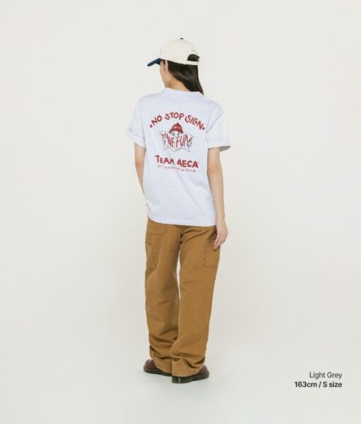 AECA TEAM WORK HALF SLEEVE-LIGHT GREY - Image 6