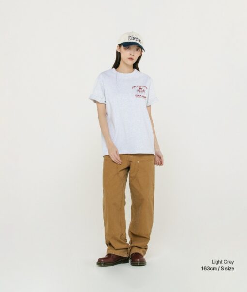 AECA TEAM WORK HALF SLEEVE-LIGHT GREY - Image 5