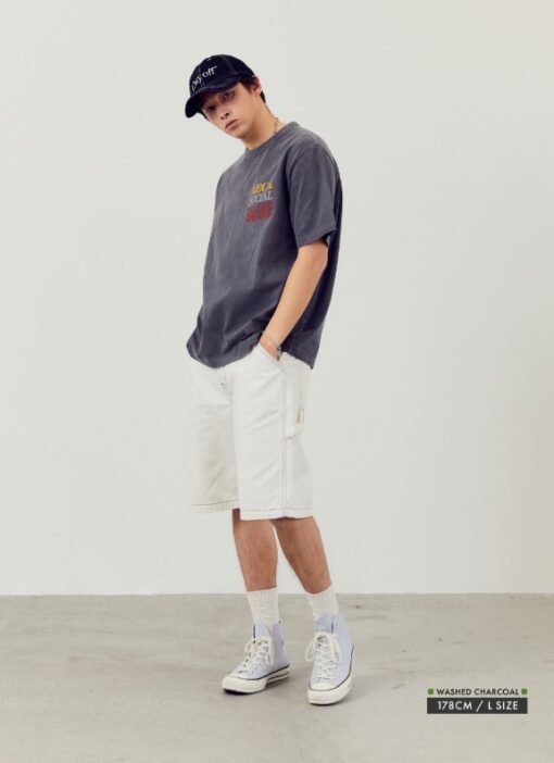 AECA SOCIAL BALANCE HALF SLEEVE-WASHED CHARCOAL - Image 4