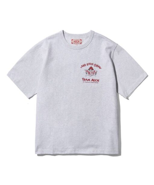 AECA TEAM WORK HALF SLEEVE-LIGHT GREY - Image 2