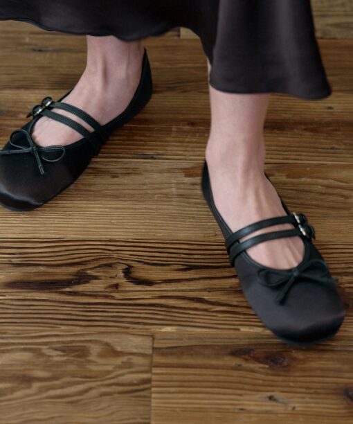 ROCKFISH WEATHERWEAR SQUARE TOE TWO STRAP MARYJANES(SATIN) - Image 2