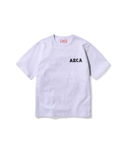 AECA CLOVER STAMP HALF SLEEVE-LIGHT GREY - Image 2