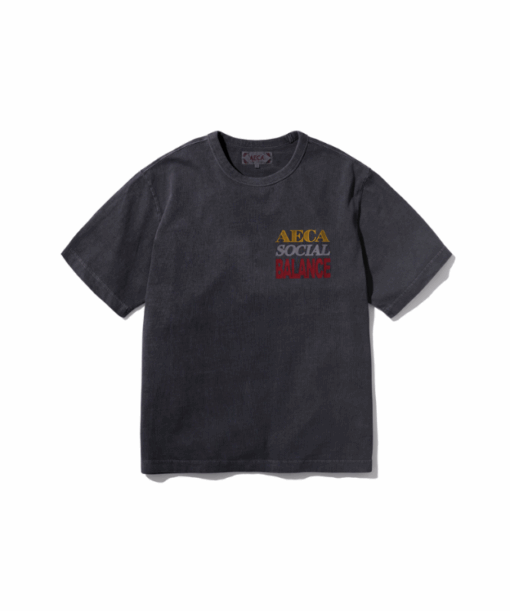 AECA SOCIAL BALANCE HALF SLEEVE-WASHED CHARCOAL - Image 2