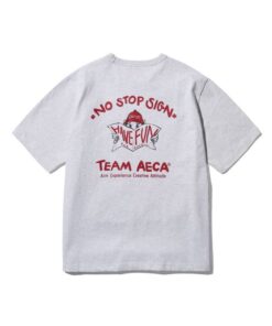 AECA TEAM WORK HALF SLEEVE-LIGHT GREY