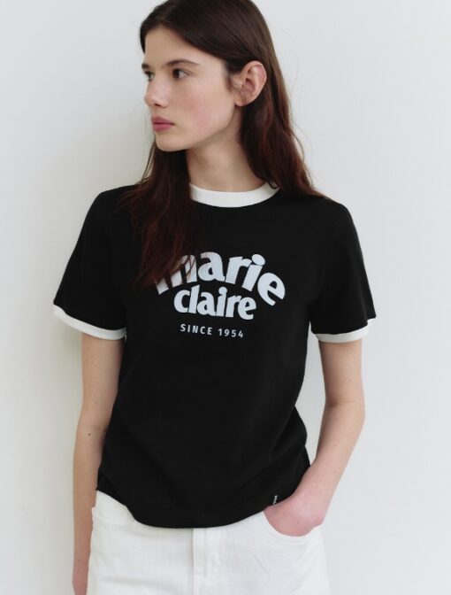 MARIE CLAIRE RINGER SHORT SLEEVE T-SHIRT-5col - Image 3