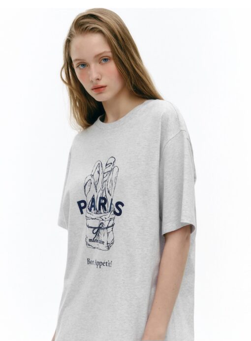 MARIE CLAIRE PARIS BAGUETTE PRINT T-SHIRT - Image 5
