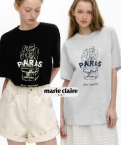 MARIE CLAIRE PARIS BAGUETTE PRINT T-SHIRT