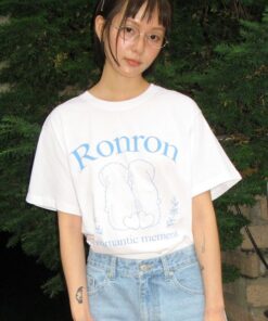 RONRON PUPPY TAILS BASIC FIT T SHIRT-2col