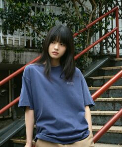 Alternative view of MINIMAL PROJECT FLOWER PRINTING SLEEVE T-SHIRT-4col