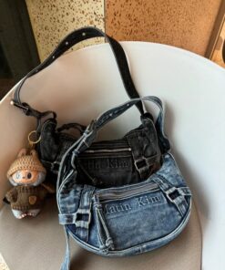 MATIN KIM WASHED DENIM MINI HOBO BAG-2col