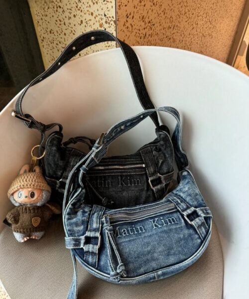 MATIN KIM WASHED DENIM MINI HOBO BAG-2 colors