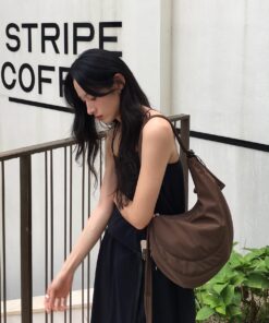 ZOEET PEBBLE SHOULDER BAG-COCOA