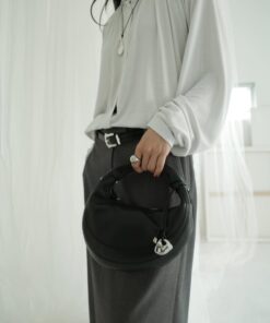 ZOEET PEBBLE MINI TOTE LEATHER BAG-MIDNIGHT