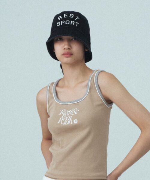 Alternative view of REST & RECREATION  DENIM BUCKET HAT-2col