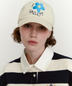 Alternative view of FALLETT DRAWING FLOWER BALL CAP-2col