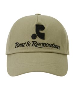 REST & RECREATION LOGO COTTON BALL CAP-BEIGE