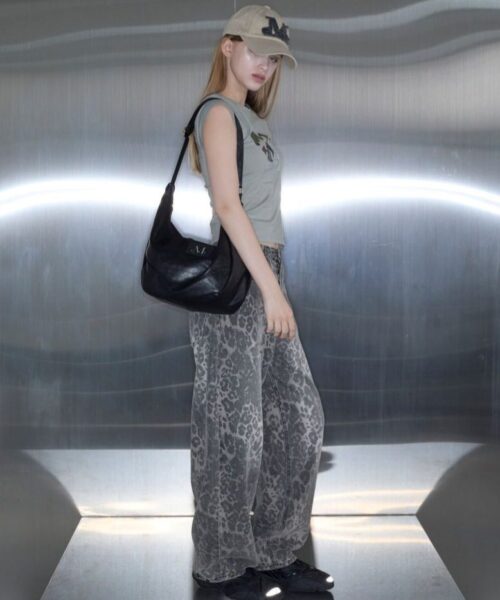 Alternative view of MUCENT CROIA ONE BUCKLE LEATHER SHOULDER BAG
