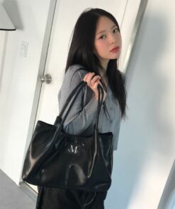 Alternative view of MUCENT EPEE MIDDLE STITCH LEATHER TOTE BAG