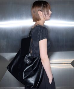 Alternative view of MUCENT KAEZ DOUBLE LINE EYELET LEATHER SHOULDER BAG