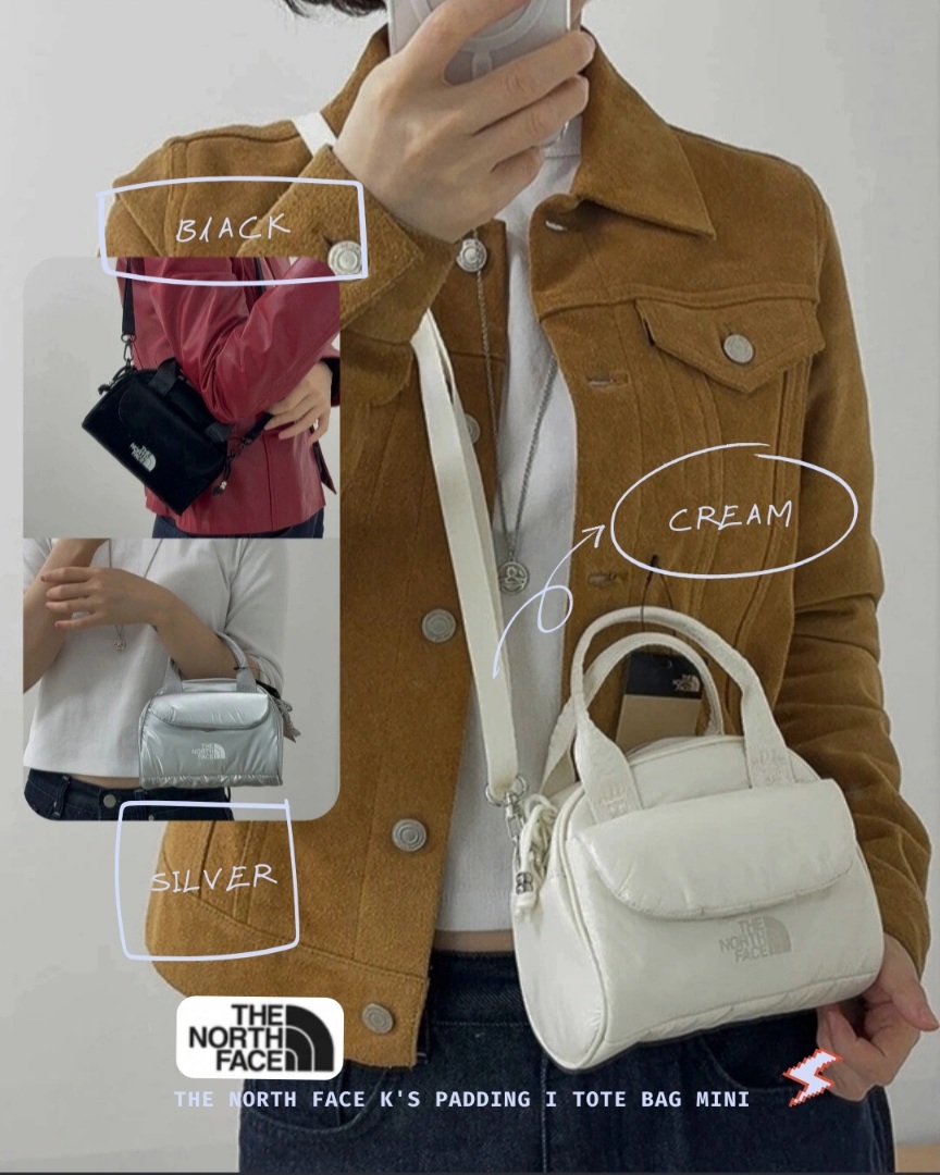 THE NORTH FACE K'S PADDING TOTE BAG MINI-3 colors