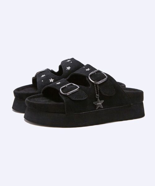 OTZ TOPI TWO STRAP SLIDES-Star Embroidery