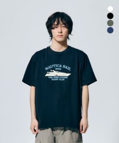 Alternative view of NAUTICA COASTAL LETTERING S/S TEE 574-4 colors