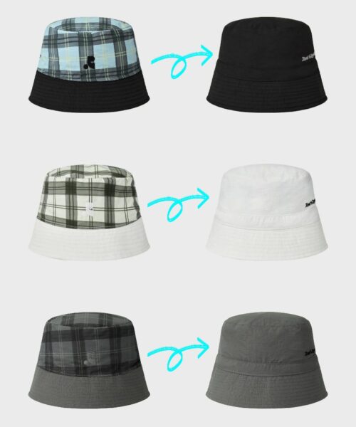 REST & RECREATION REVERSIBLE NYLON BUCKET HAT-3 colors