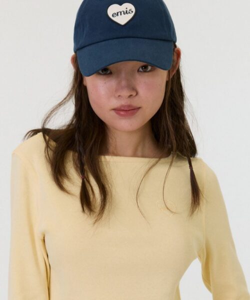 Alternative view of EMIS HEART RUBBER PATCH BALL CAP-6 colors