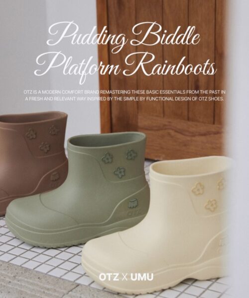 OTZ X UMU PUDDING BIDDLE PLATFORM RAINBOOTS-3 colors