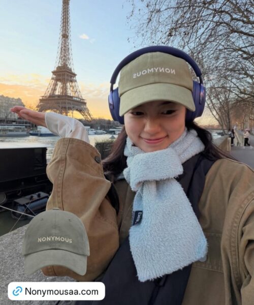 Alternative view of NONYMOUSAA NEW ICONIC PEACHED CAP-4 colors