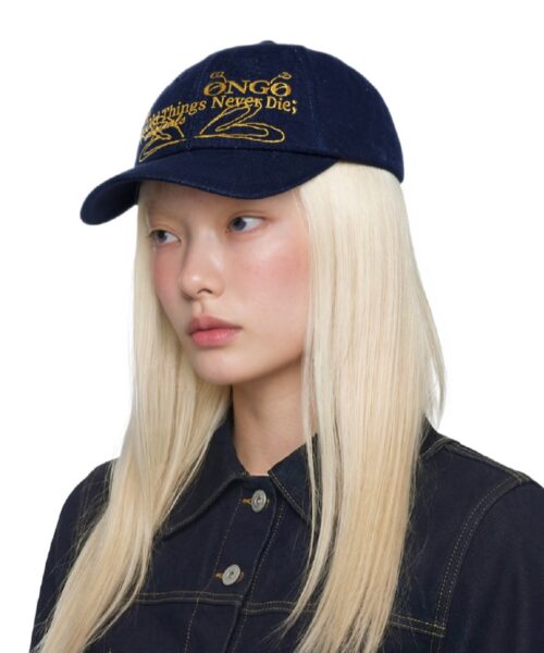 ONGO DENIM FLOWER KNOT CAP-3 colors
