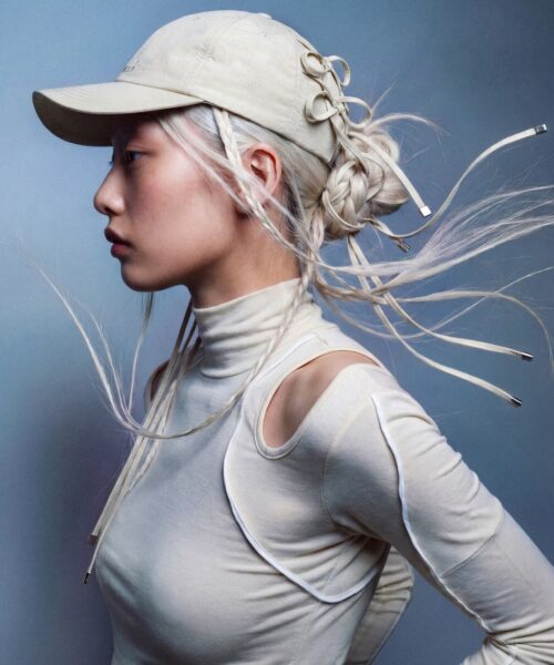 Alternative view of ONGO QUAD RIBBON KNOT CAP-3 colors