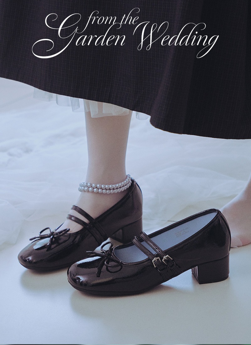 ROCKFISH WEATHERWEAR SQUARE TOE TWO STRAP MARYJANES(4CM)